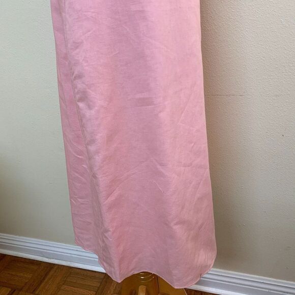 Amanda Uprichard X REVOLVE Cava Midi Dress Small Blush Pink Linen $260 - Picture 6 of 10